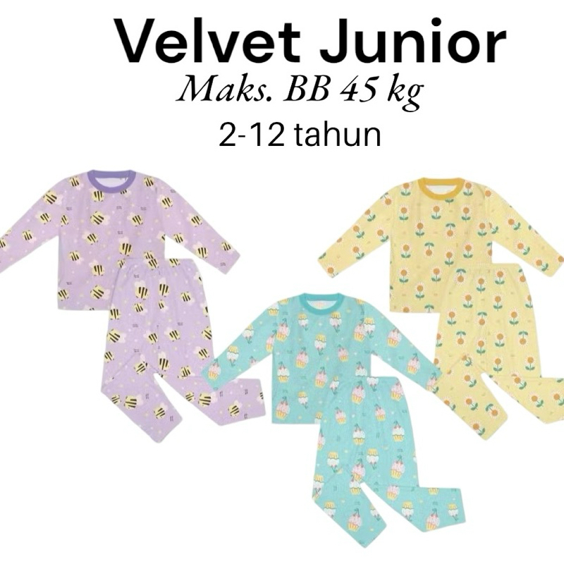 VELVET JUNIOR BAJU ANAK PIYAMA ANAK LAKI LAKI PREMIUM ANAK PEREMPUAN BAJU PIYAMA ANAK LAKI LAKI BAJU