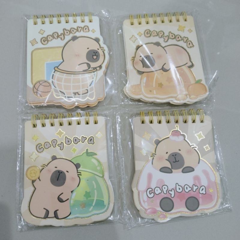 

[COD] Notebook Spiral ukuran A7 motif Capybara