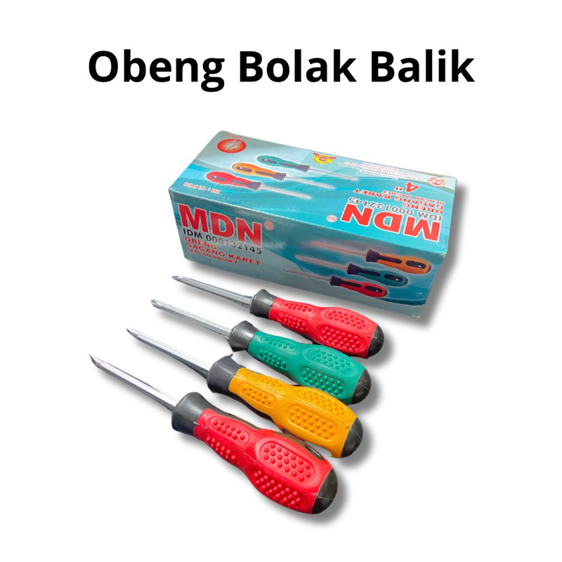 Obeng Bolak Balik Plus Minus/Obeng Plus Minus Merek MDN/Obeng Murah