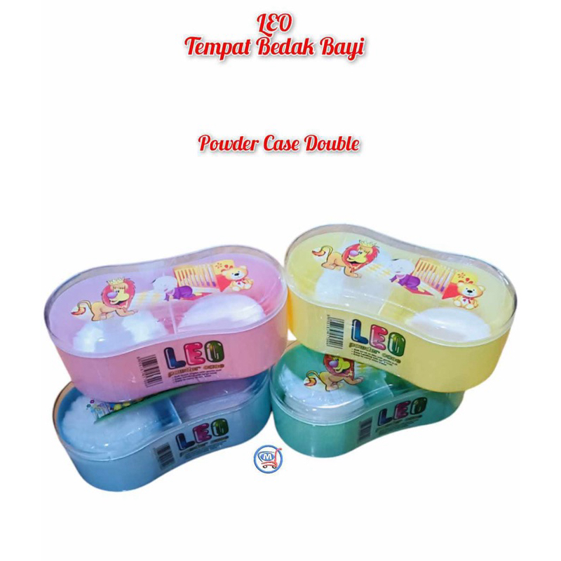 TEMPAT BEDAK BAYI 2 SEKAT | LEO POWDER CASE DOUBLE