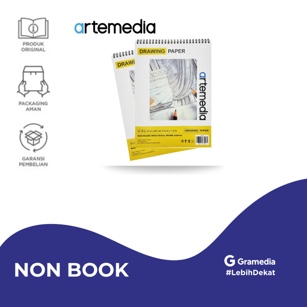 

Artemedia A5 Drawing Book 150Gsm 30Sh - Gramedia Jember