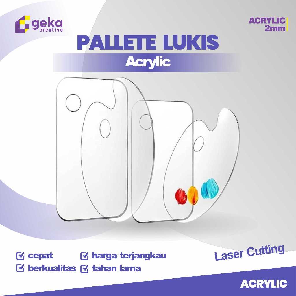 PALLETE ACRYLIC / PALET LUKIS AKRILIK / MIXING PALET / PALET BESAR / PALET AKRILIK / TATAKAN CAT LUK