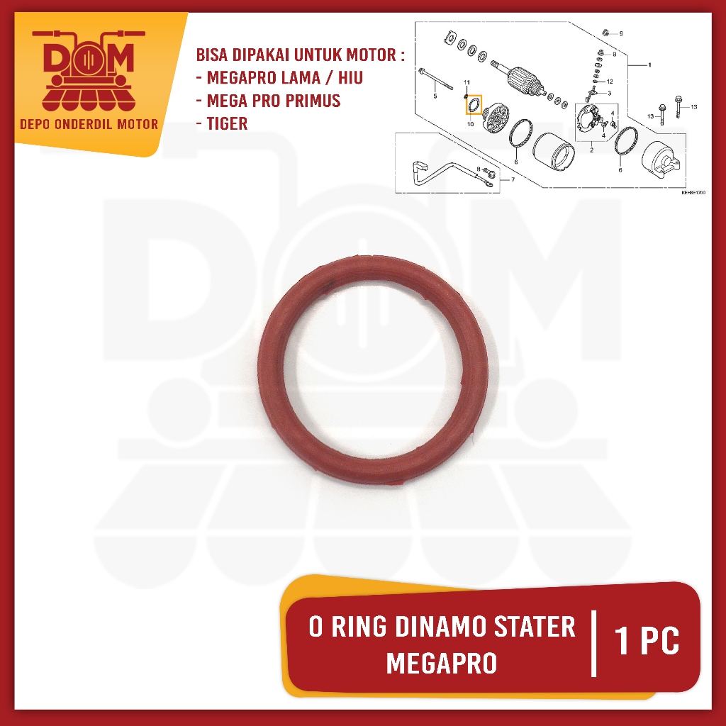O Ring Dinamo Stater Mega Pro (PSP) Oring Karet Sil Seal Dinamo Starter Honda GL Pro Tiger MegaPro