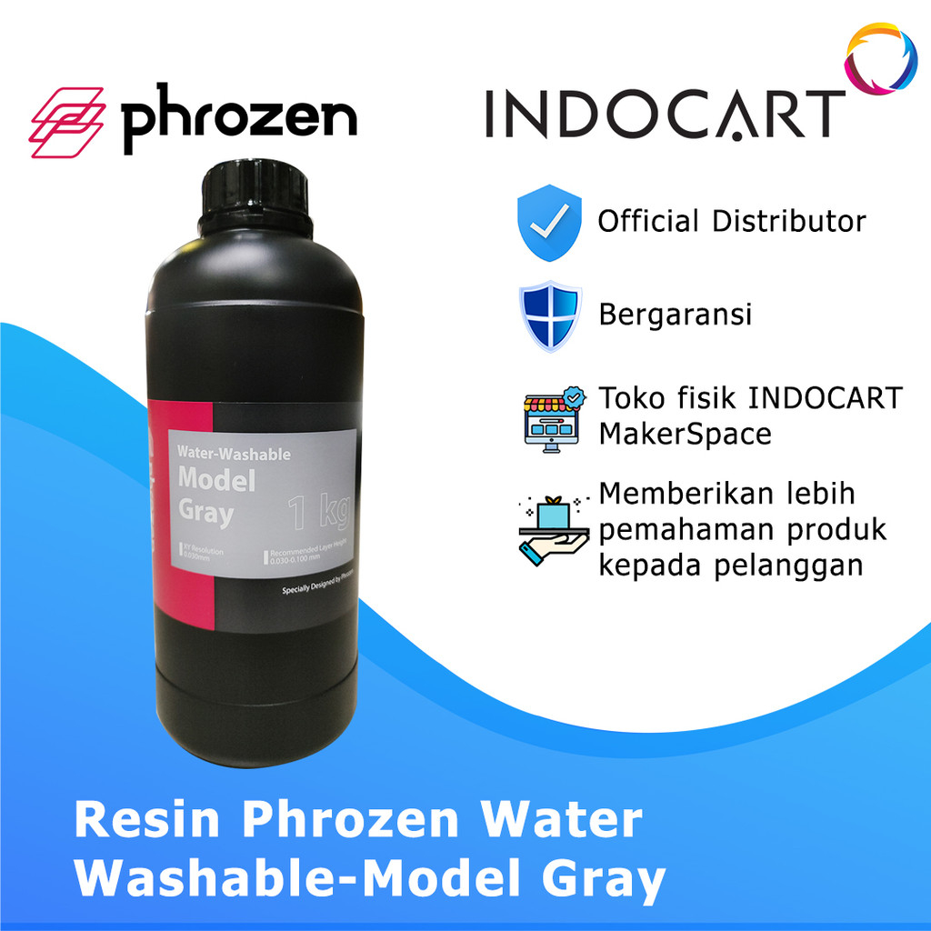 INDOCART Tinta Resin 3D printer Resin Phrozen Water Washable 1kg-IndoCart 3D