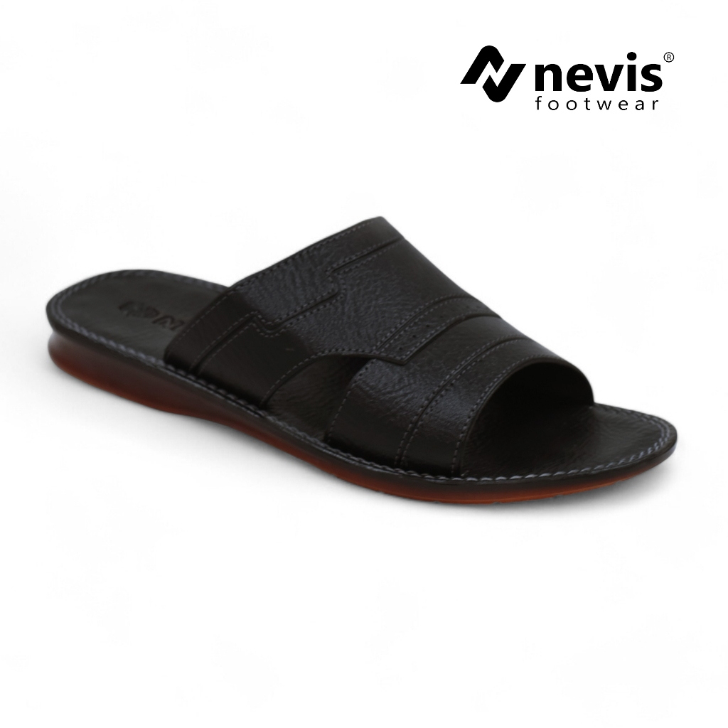 Sandal Pria Slop Nevis ABBAS Sendal Kulit Casual Santai Cowok Keren