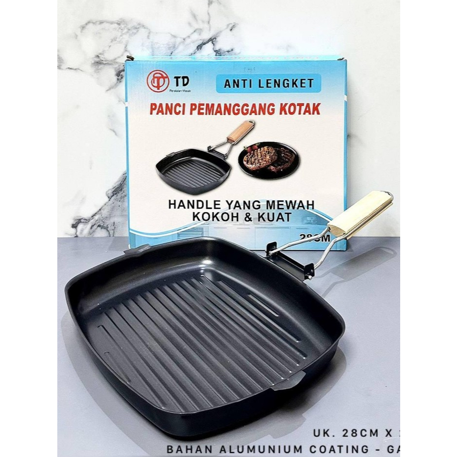 Wajan Pemanggang Kotak Anti Lengket