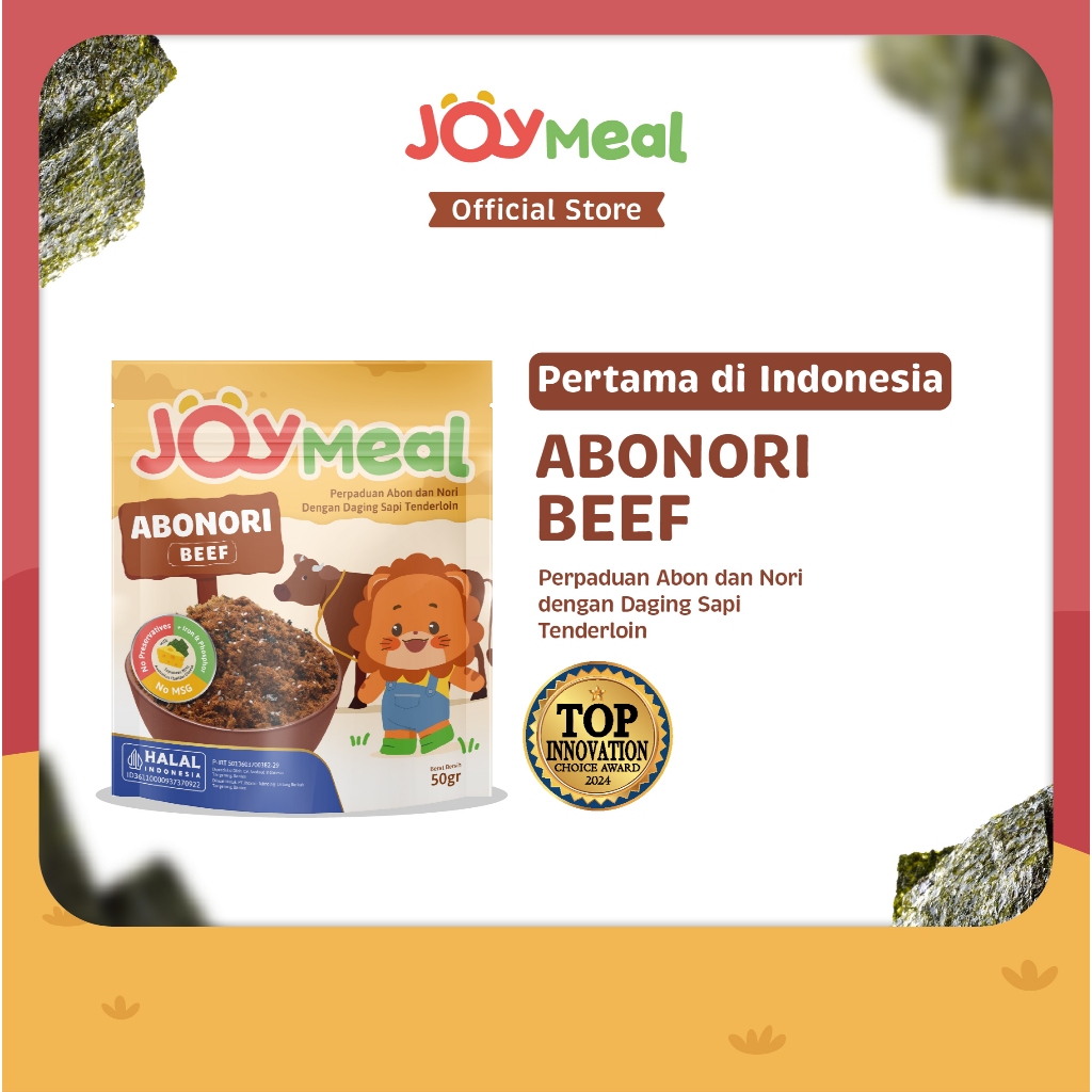 

JoyMeal AboNori BEEF Original 50gr | Perpaduan Abon dan Nori Daging Sapi Tenderloin