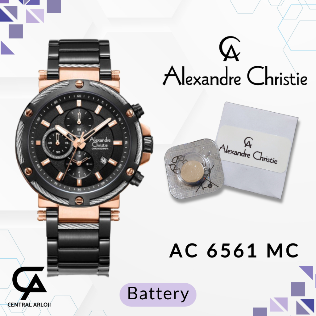 Baterai Jam Tangan Alexandre Christie 6561 Original