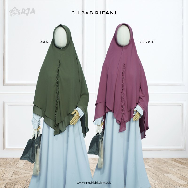 Jilbab Rifani Free Cadar Karet Rempel Bagia Depan Bagian Belakang Lebih Panjang