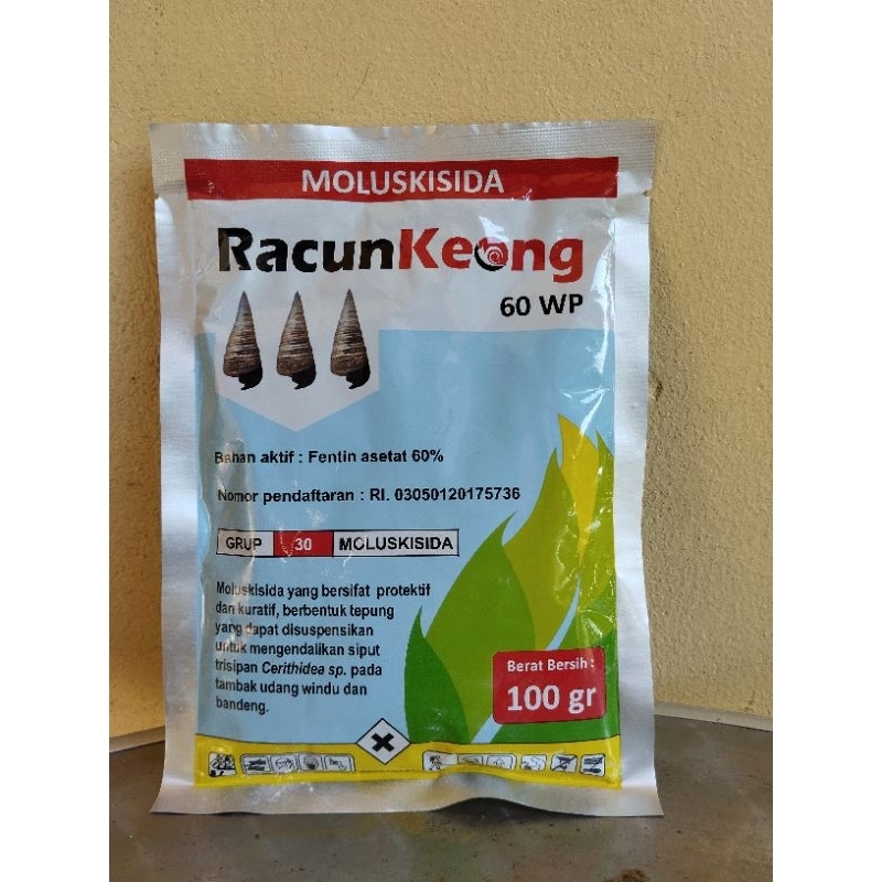 PEMBASMI KEONG/SIPUT MOLUSKISIDA RACUN KEONG 60 WP 100 GR