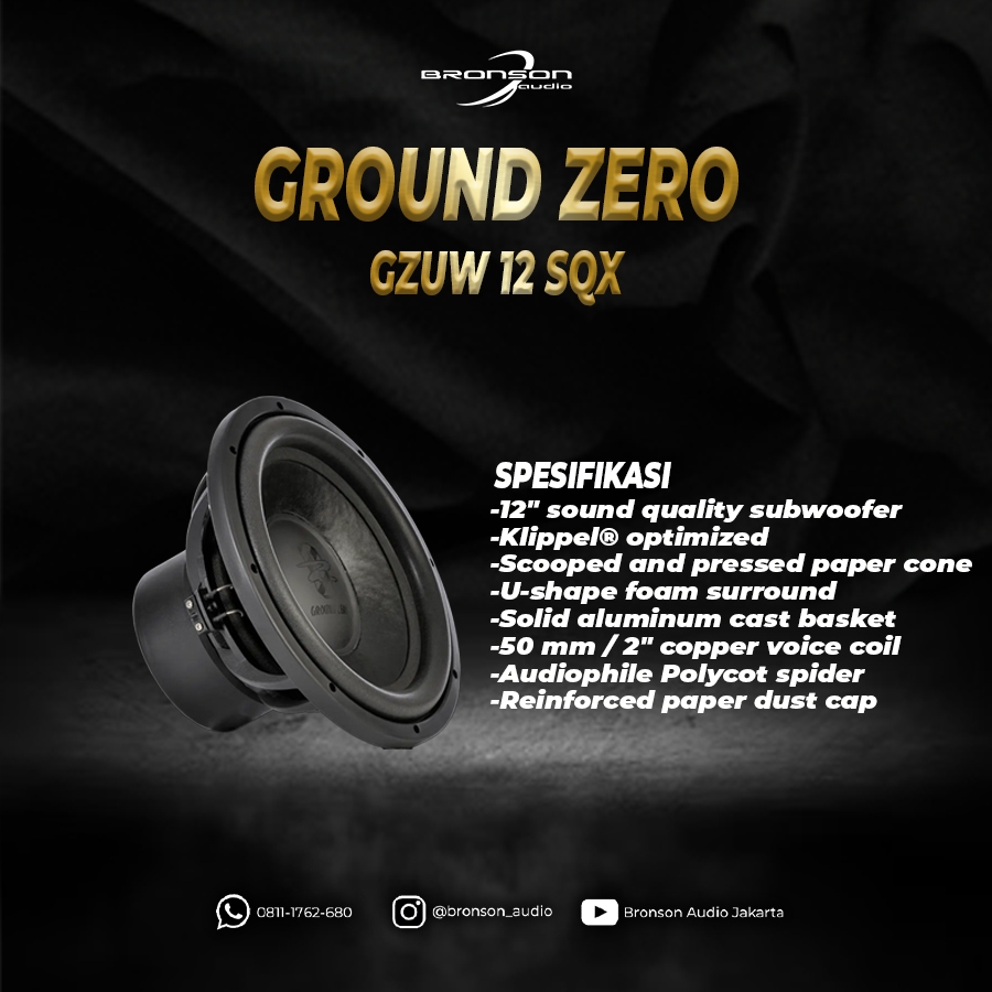 SUBWOOFER GROUND ZERO GZUW 12 SQX