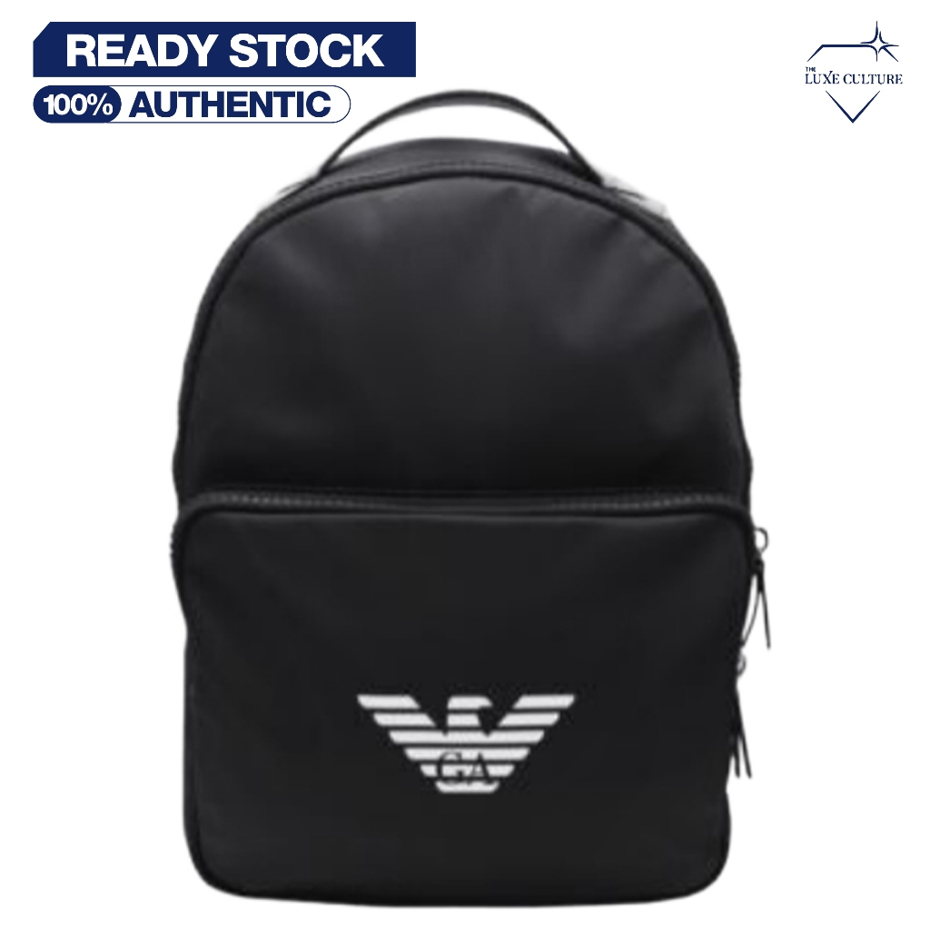 EA Logo Black Backpack / Tas Branded Original
