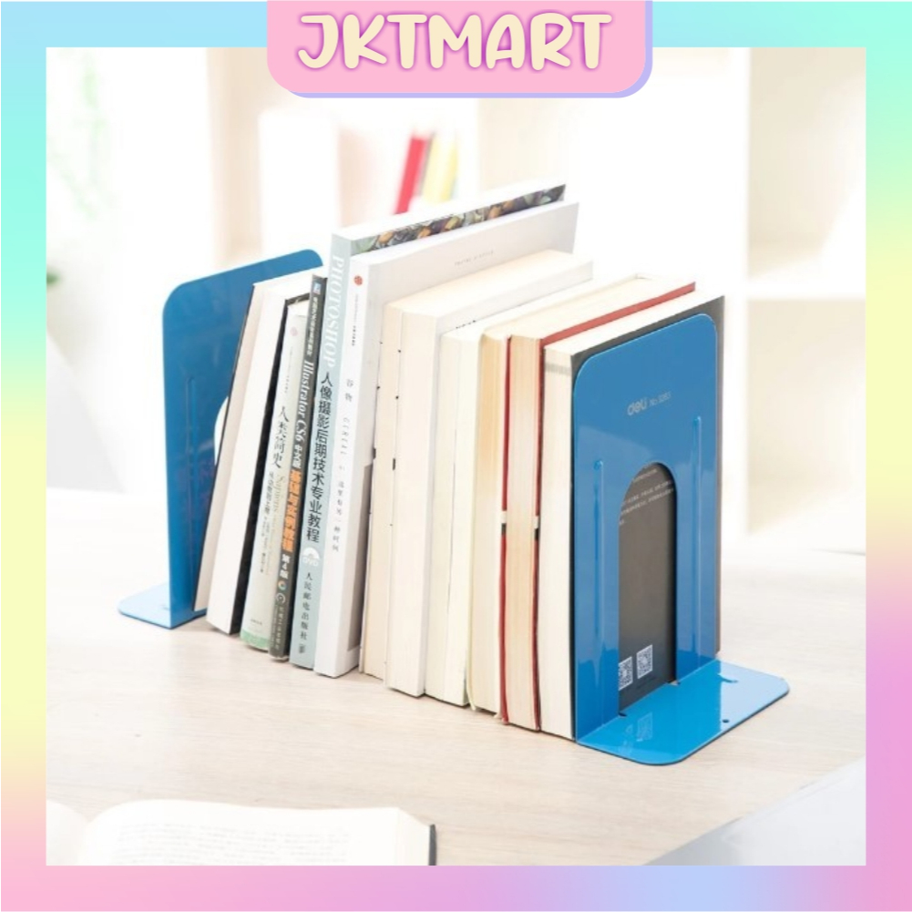 

⭐ JKTMART ⭐ Pembatas Buku Besi / Book Stand / Book Holder / Penyangga Buku Besi / Metal Bookends R1232