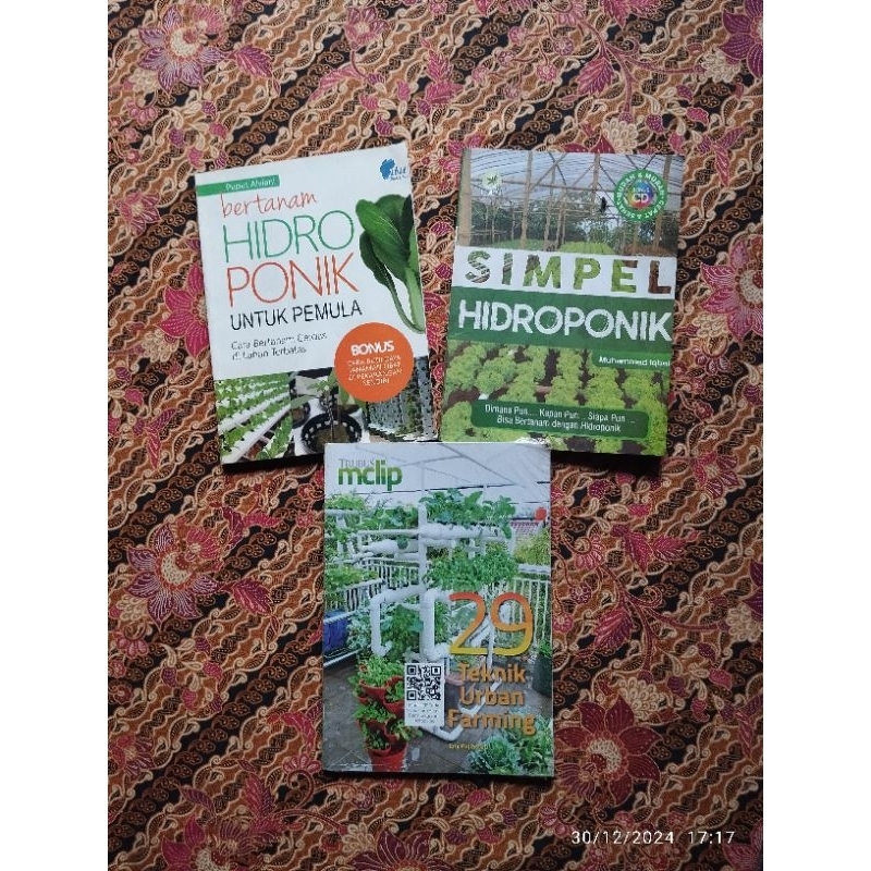Variasi Buku Pertanian: Budidaya JAMUR, Bertanam HIDROPONIK untuk Pemula, Simpel HIDROPONIK, Teknik 