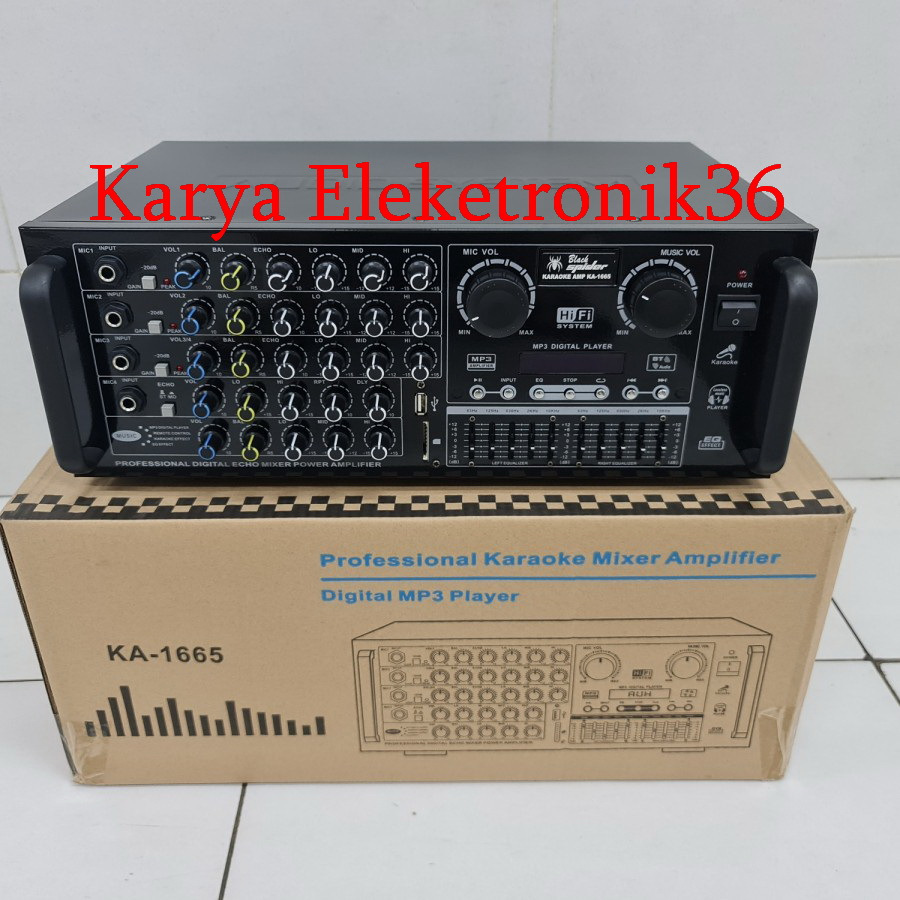 POWER AMPLI BLACKSPIDER KA1665 AMPLI BLACK SPIDER KA 1665