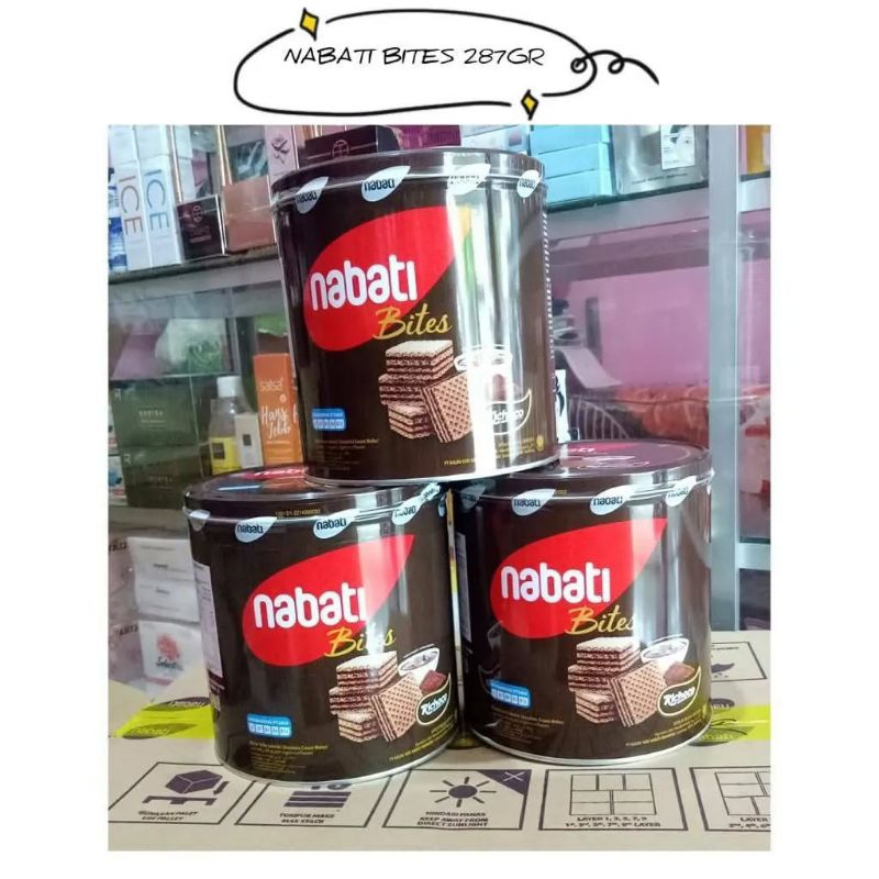 

Nabati Wafer Bites 1 karton isi 6 kaleng.