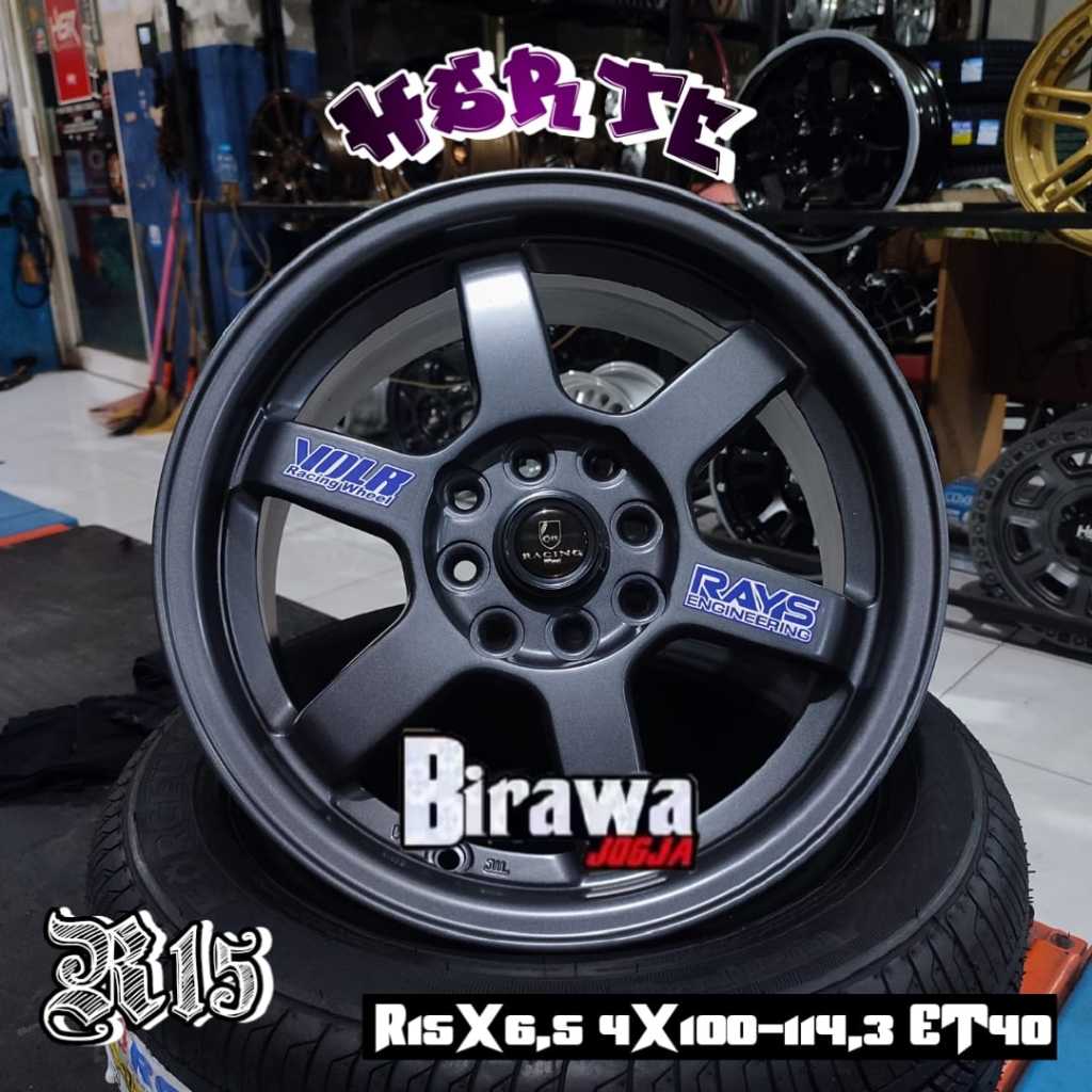 Velg Racing TE Ring 15 Baut 4 Velg Mobil R15 Agya Ayla Brio Avanza Xenia Livina Carry Dll