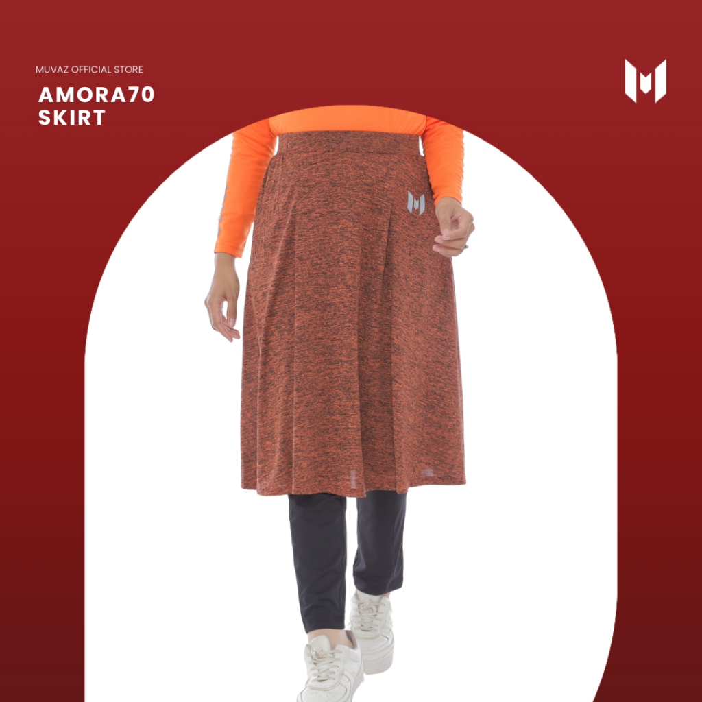Muvaz Amora70 Skirt - Rok Olahraga Wanita Dryfit Panjang 70cm