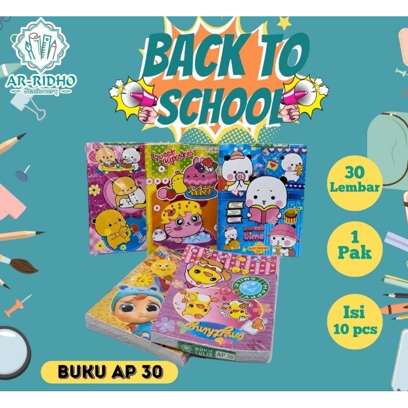 

Buku Tulis Murah merk AP 30 1 pak