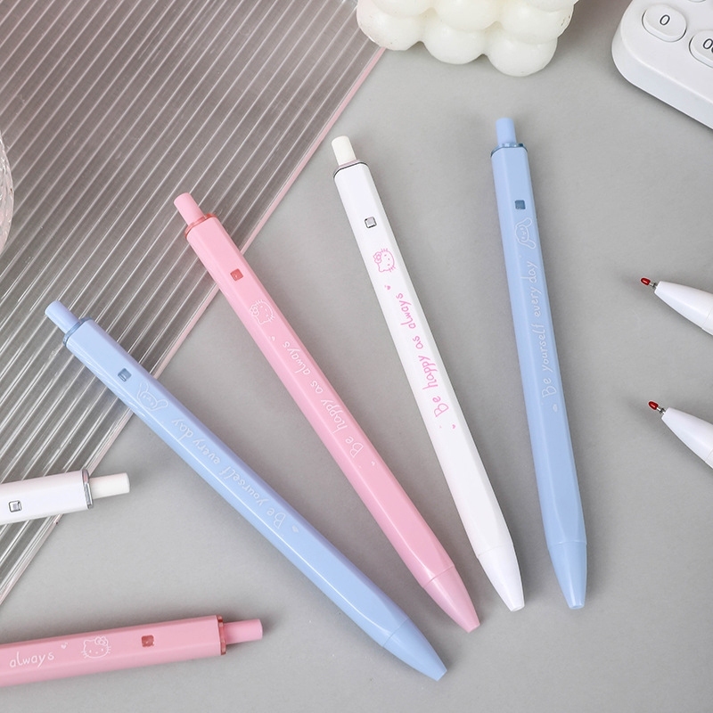 

0.5 mm Pulpen Pres Neutral/Pulpen gel sanrio pena kucing carton lucu tinta hitam aesthetic