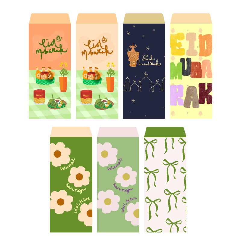 

[READY] (Isi 8 pcs) Amplop Lebaran - Amplop Hari Raya Idul Fitri - Angpao Lebaran Estetik