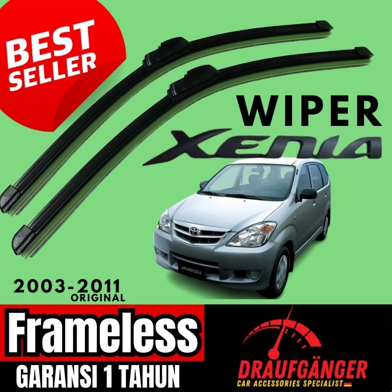 Wiper Kaca Mobil Xenia 2003-2011 Model Frameless Merek Flatmoon Original