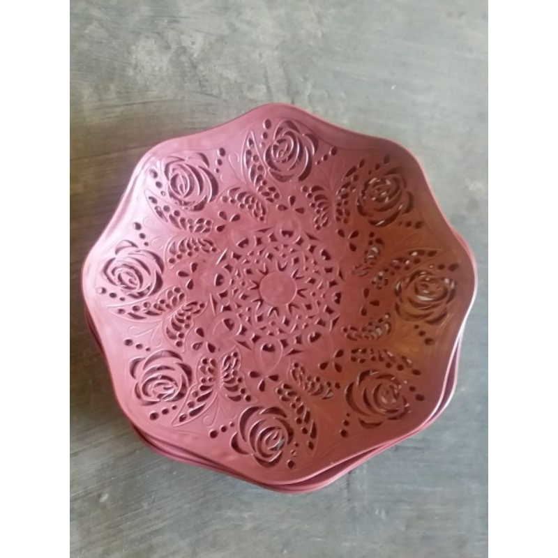 Souvenir Piring Rotan Plastik Grosir