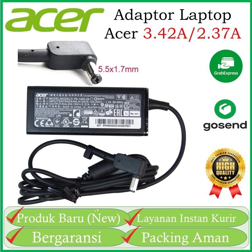 Adaptor Charger Laptop Acer Aspire 3 A311-11 A311-31-C64M A314-21 A314-31 A314-32 A314-33 A314-41 A3