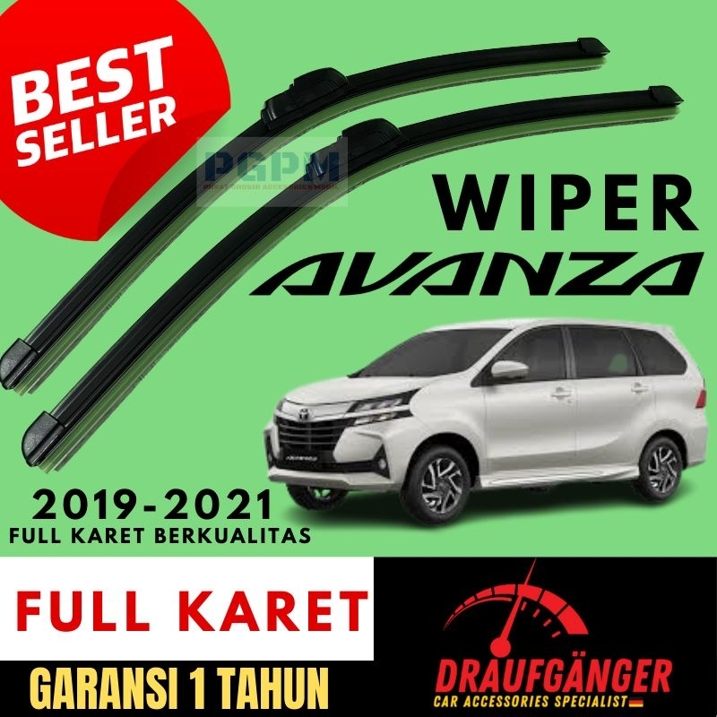 Wiper Kaca Mobil Avanza 2019-2021 Model Frameless Merek Flatmoon Original