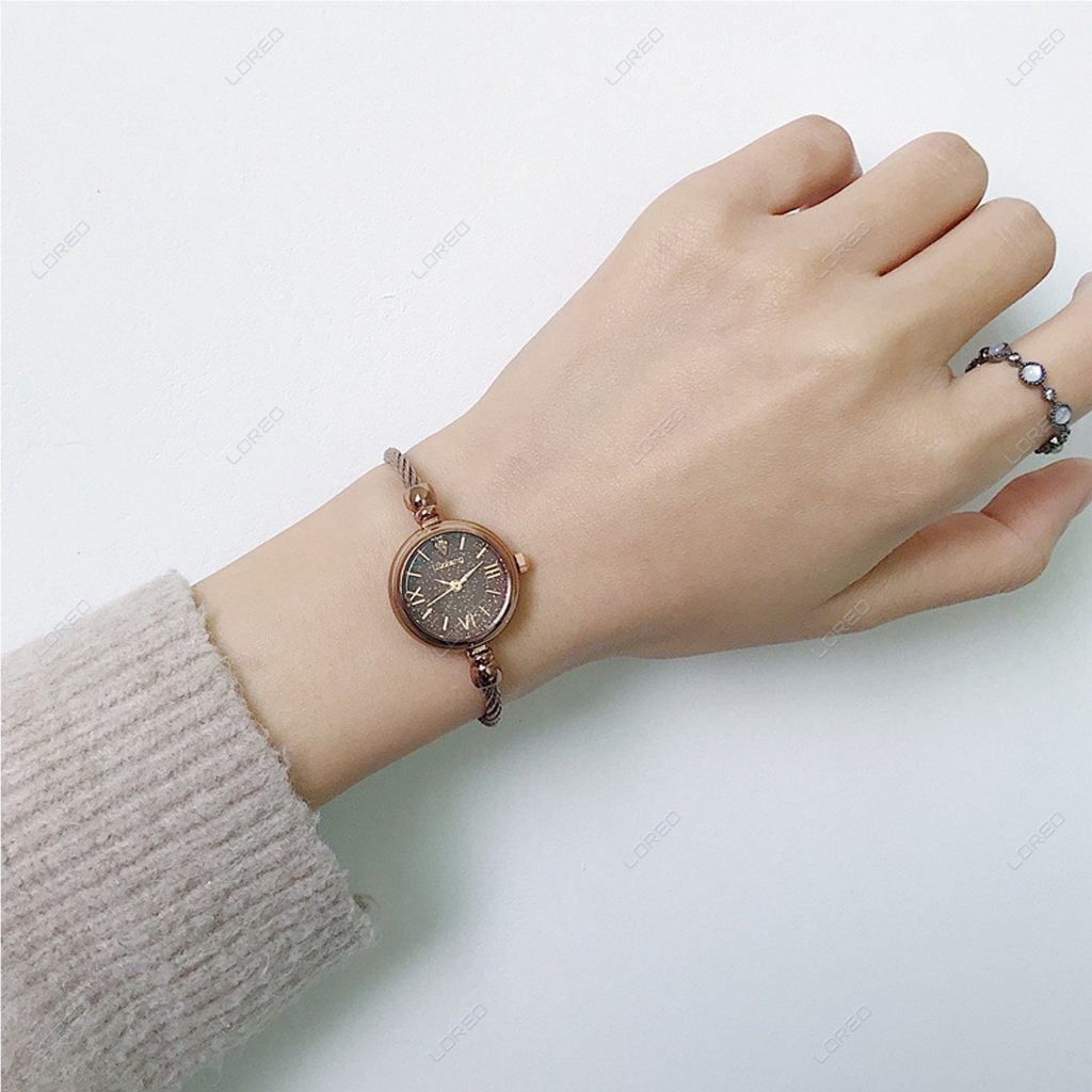 GARANSI Loreo - Jam Tangan Wanita Adjustable Model Gelang / Jam Tangan Wanita Kecil