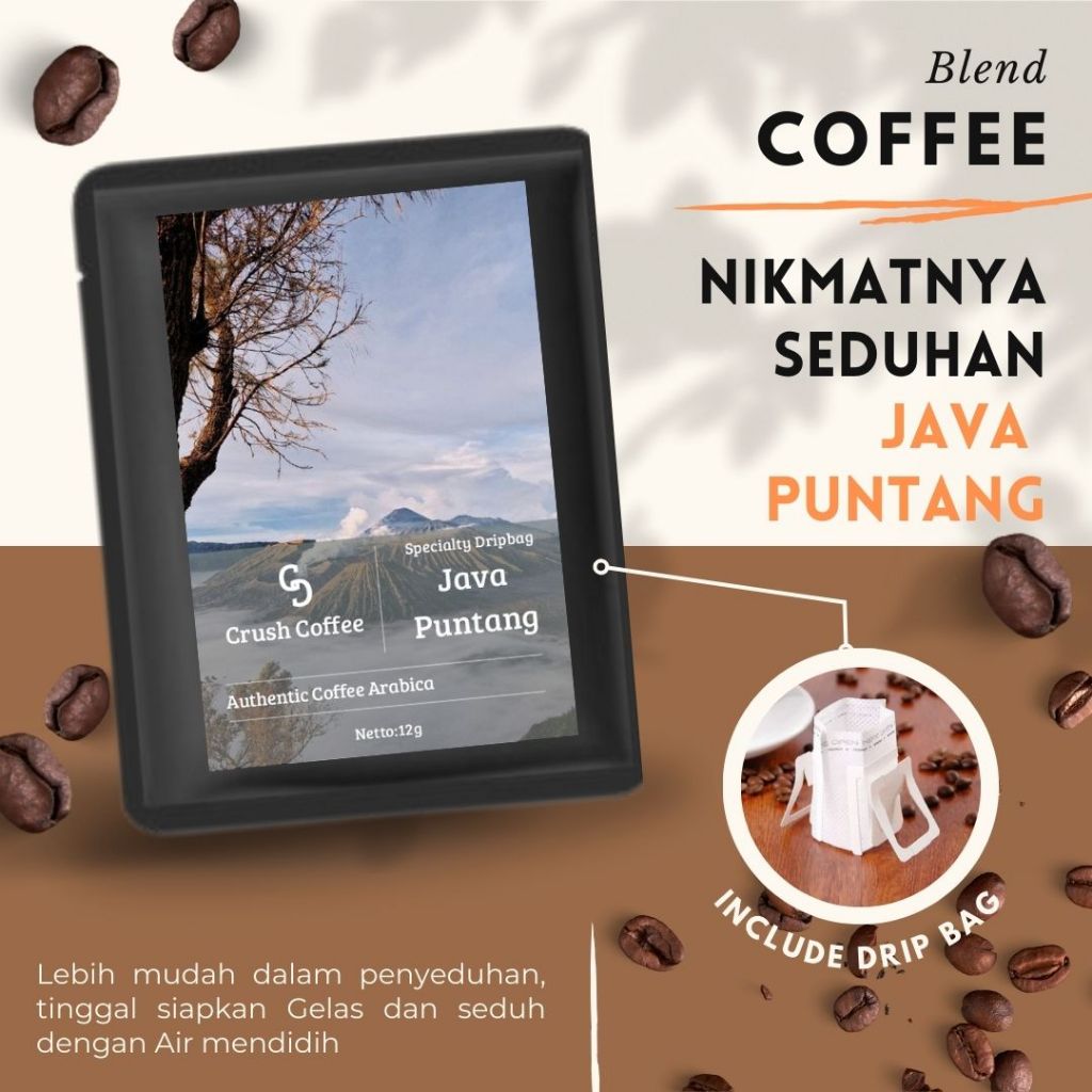 

Kopi Sachet Java Puntang Bubuk Arabica Instan Original Dripbag Tubruk Coffee Premium