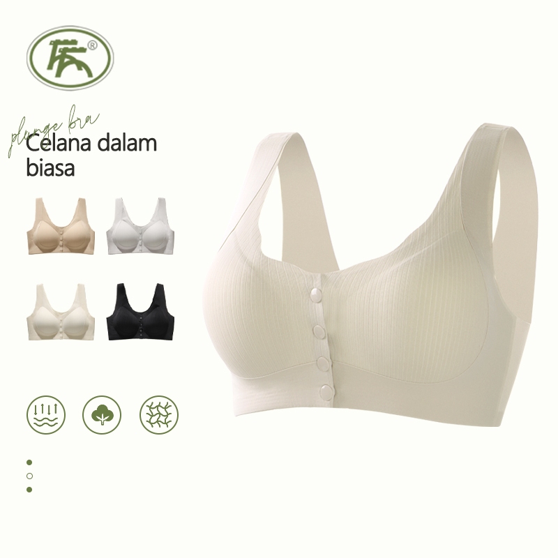New Bra Wanita Push Up Tanpa Kawat Bra Sexy Sorex Pakain Dalam Seksi Kancing Depan Underwear Bh Seam