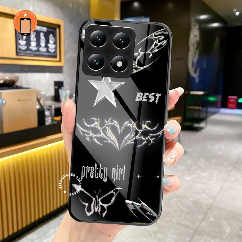 STC_Softcase kaca untuk Xiaomi Redmi 14T Terbaru Casing hp redmi xiomi pelindung belakang kesing han