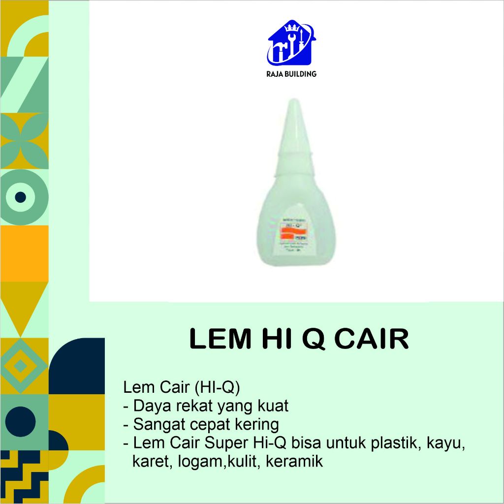 

Lem Cair (HI-Q) Alteco Botol / Lem Cair