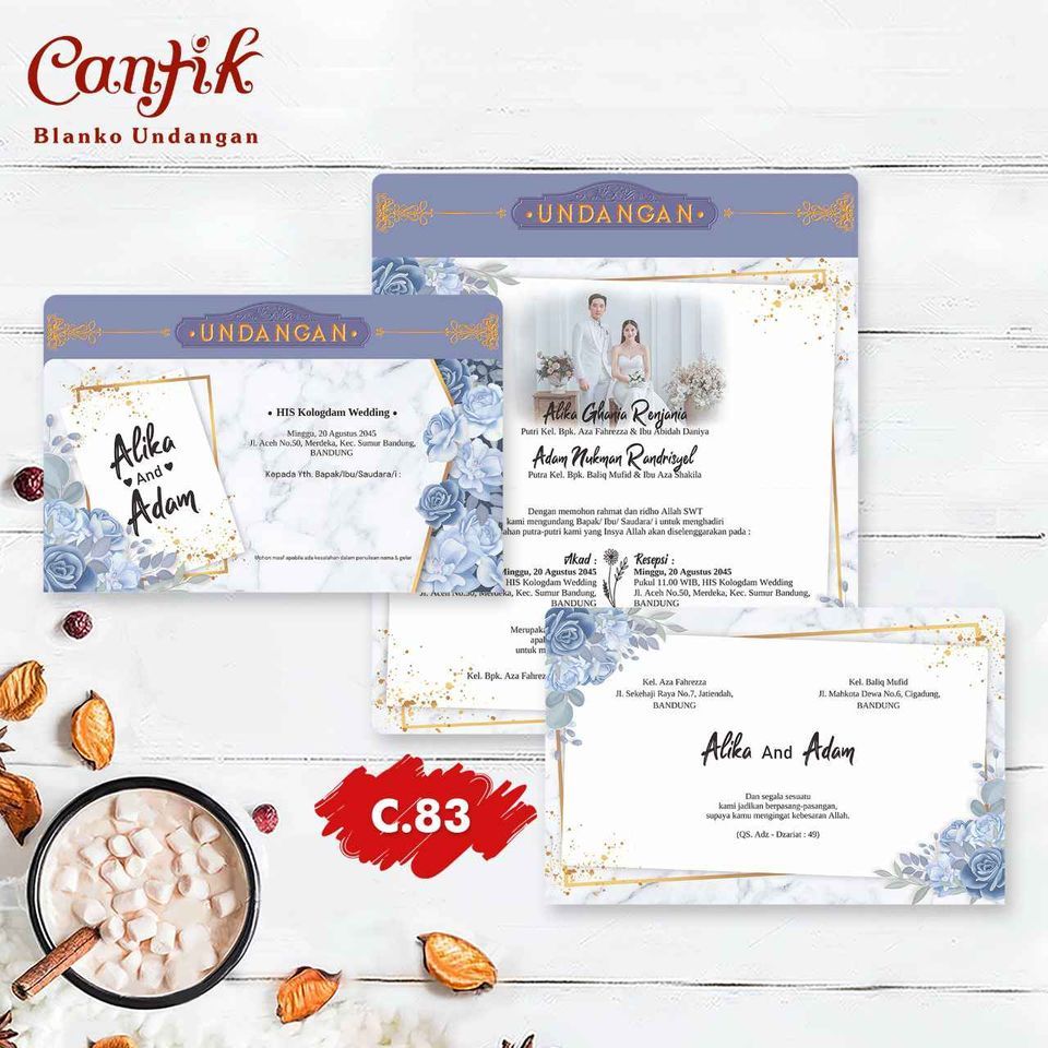 Blangko Undangan Pernikahan Cantik 83