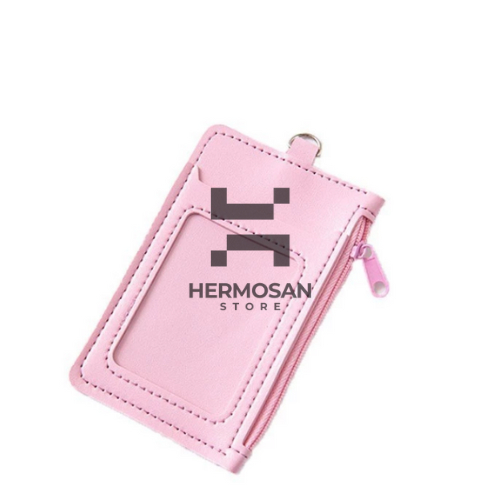 

Casing Cover ID Card Frame Holder Name Tag Kartu Identitas Material Bahan Kulit Sintetis 2 Sisi Kapasitas Muat 2 Foto ID Card