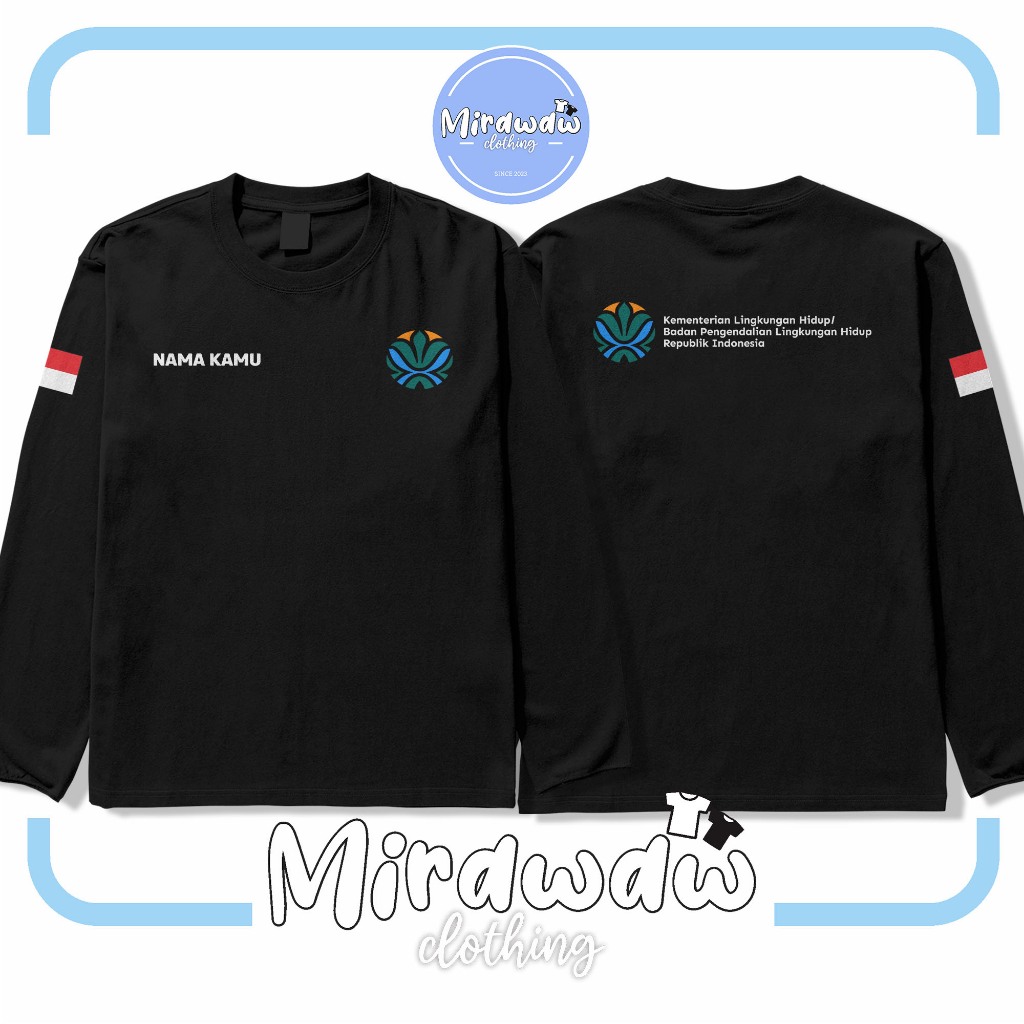 Kaos Logo Kementerian Lingkungan Hidup , Badan Pengendalian Lingkungan Hidup Republik Indonesia Grat