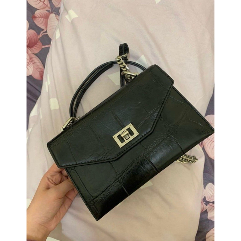 Charles and Keith Envelope Bag Black