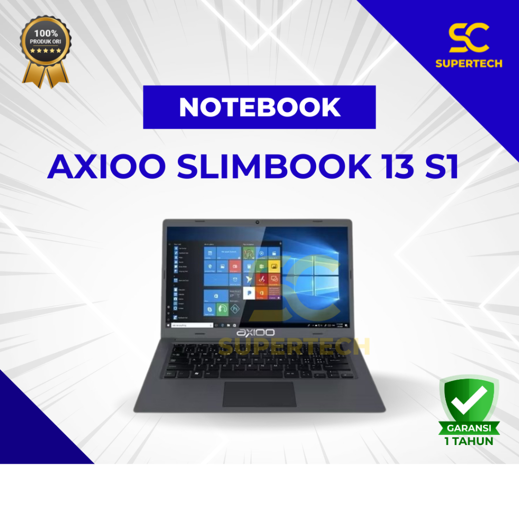 Notebook AXIOO SLIMBOOK 13 S1 N4020 6GB 128SSD 13.3QHD DOS