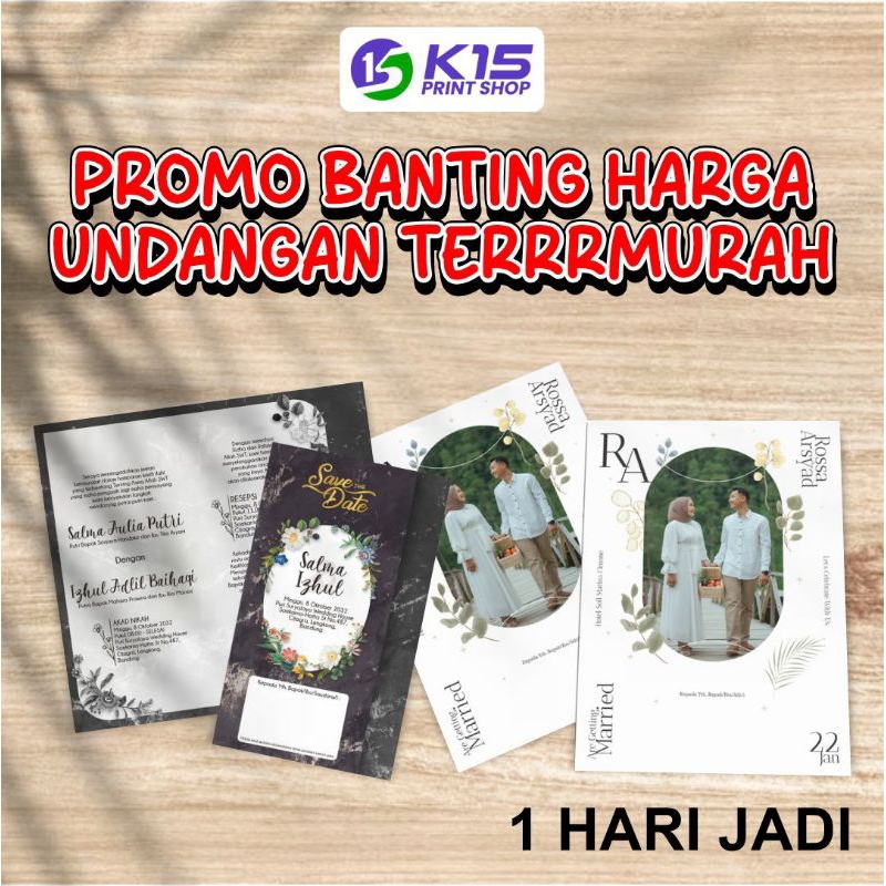 Undangan Terrrmurah Nikah Khitan Blangko Lengkap Custom Proses Cepat Tepat Akurat