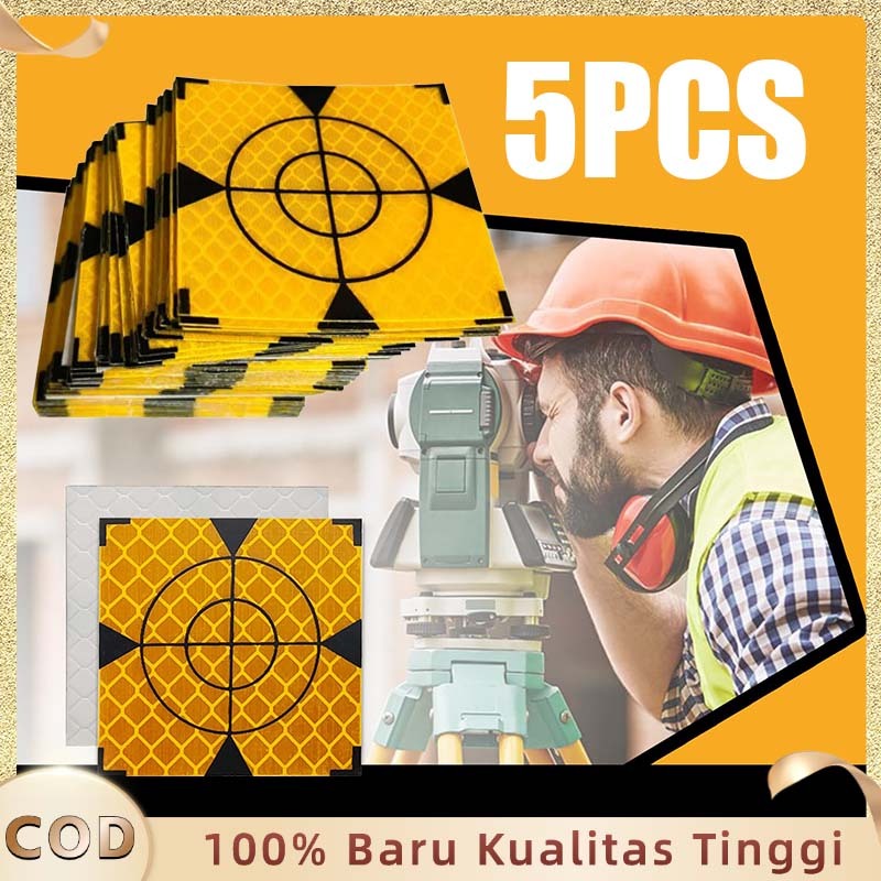 5pcs Survey Reflector Sheet Reflective Tape Target Survey Prisma Reflector Replective Sheet