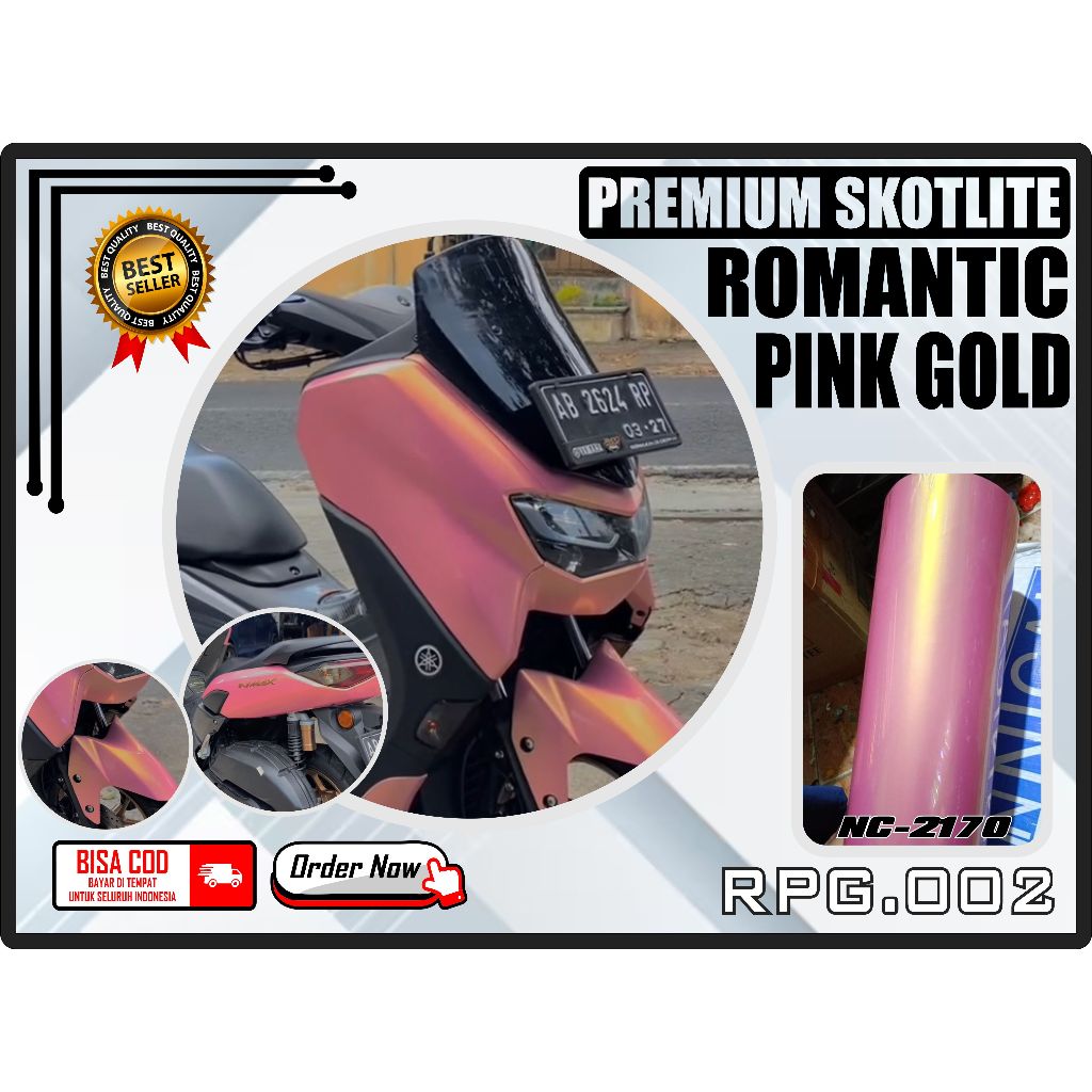 Stiker skotlite Romantic Pink Gold Nicai-2170 premium RPG.002