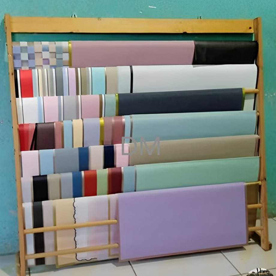 Termurah Rak kertas wrapg / rak kertas kado / rak multifungsi kayu bulat