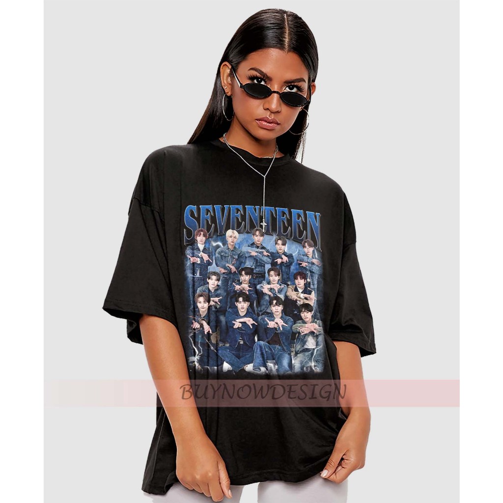 Kaos KPop Korea SEVENTEEN Premium T Shirt Pria Wanita