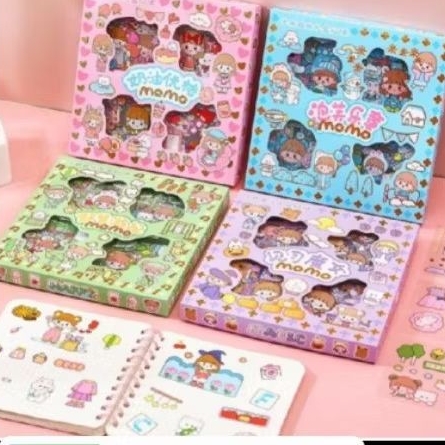 

Stiker Box Viral Sticker Tumbrel Aesthetic Box 100pcs Stikcer MOMO Korea