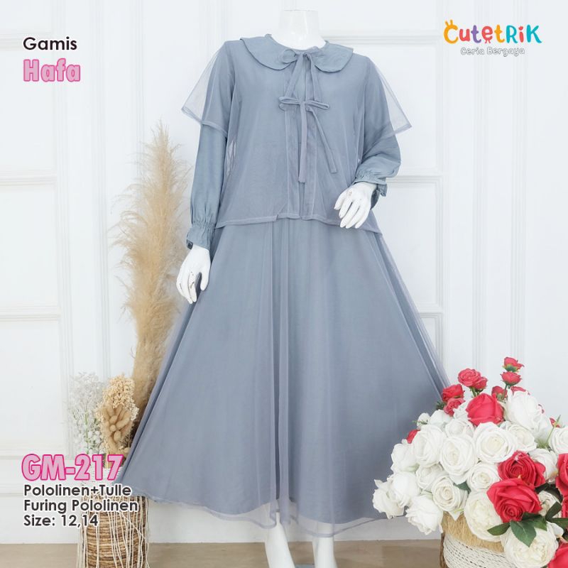 SET OUTER - CUTETRIK BAJU DRESS GAMIS ANAK PESTA ANAK TANGGUNG REMAJA POLOS BROKAT BRUKAT BROCADE TU