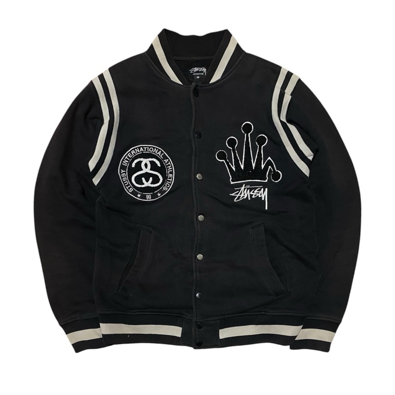 Jacket Varsity Stussy big Crown 80’s limited edition vintage cuma 1 di indo second original