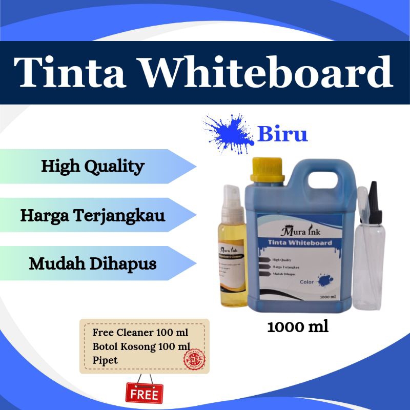 

Tinta Whiteboard Biru 1 liter Mura Ink