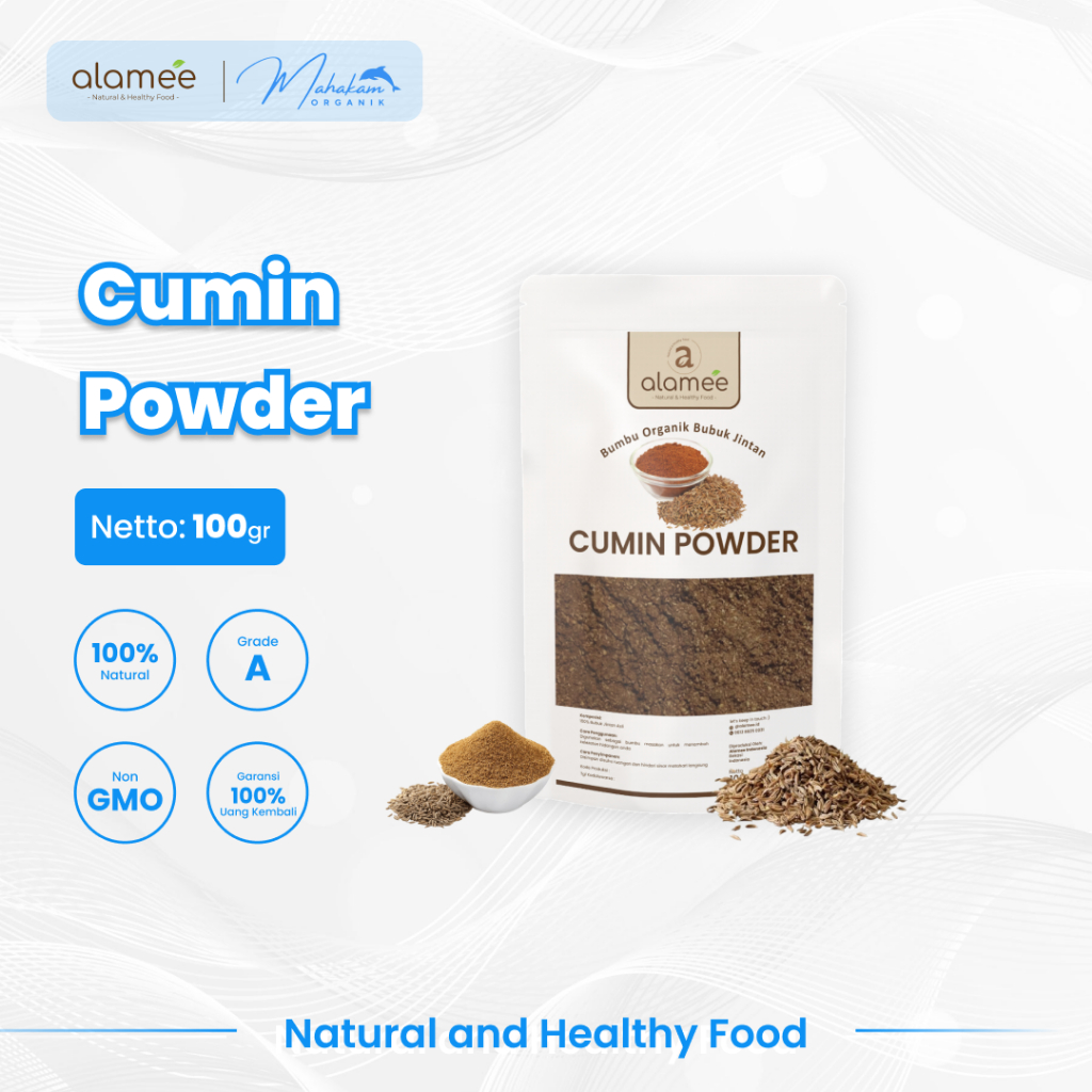 

ALAMEE Bubuk Jintan Cumin Powder Jinten Ground Bumbu Dapur Instan Caraway Seasoning 100 Gram