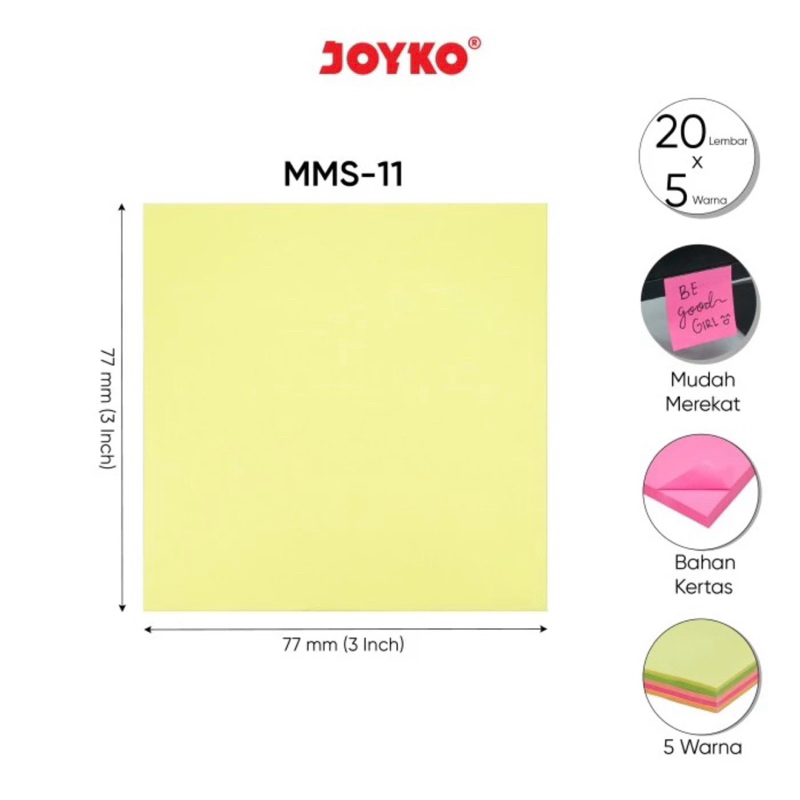 

Memo stick MMS-11 / sticky note kertas memo tempel joyko (1PCS)